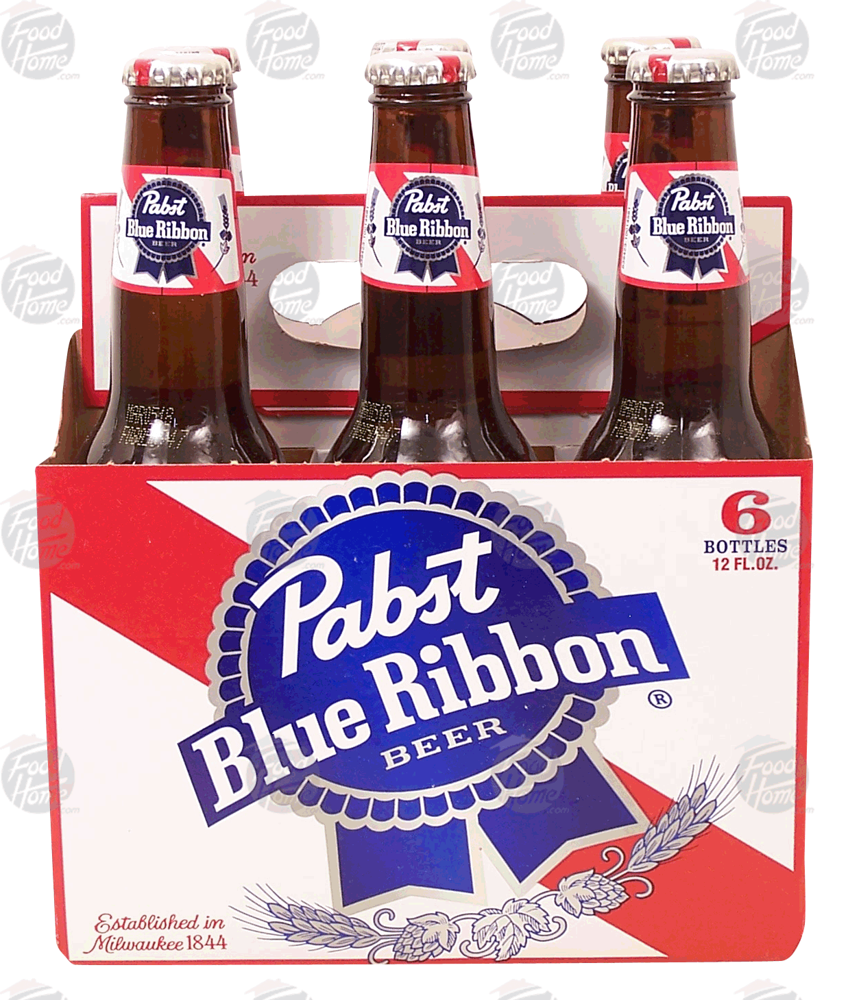 Pabst  Blue Ribbon Beer, 6 12-ounce glass bottles Full-Size Picture